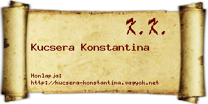 Kucsera Konstantina névjegykártya